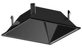 Kosnic Avalon Square housing adjustable cut-out 100 x 100mm Black