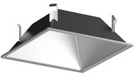 Kosnic Avalon, Square housing, adjustable, Cut-out 100 x 100mm Silver