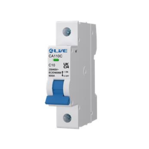 Live Electrical 10 Amp Single Pole MCB C Curve