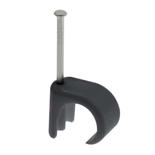 Cable Clip for 10-14mm Round Cable, Black (100 Per Pack)