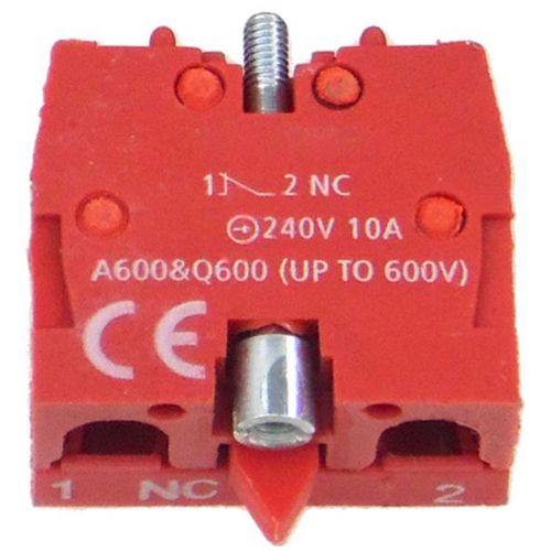 10A N/O Back Mounting Contact Red