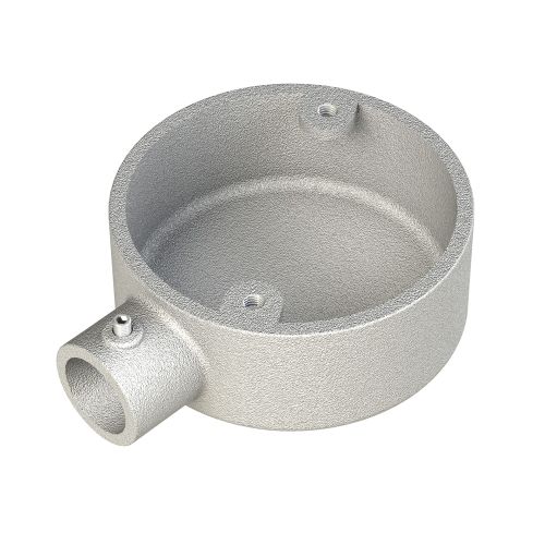 Conlok 20mm Galvanised Steel Circular End Box by Meteor Electrical