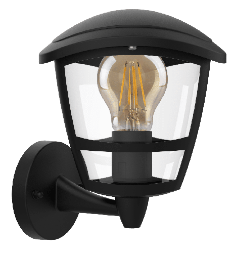 Kosnic Daintree wall lantern Bottom Arm with E27 holder black