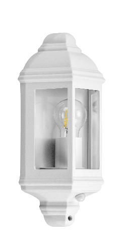 Kosnic Dalby wall latern with E27 lamp holder, White, Sensor