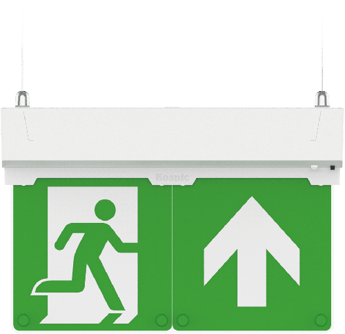 Kosnic Doxa 2 DALI Emergency Exit Sign 3W DALI-2 & Self-test Track Mount