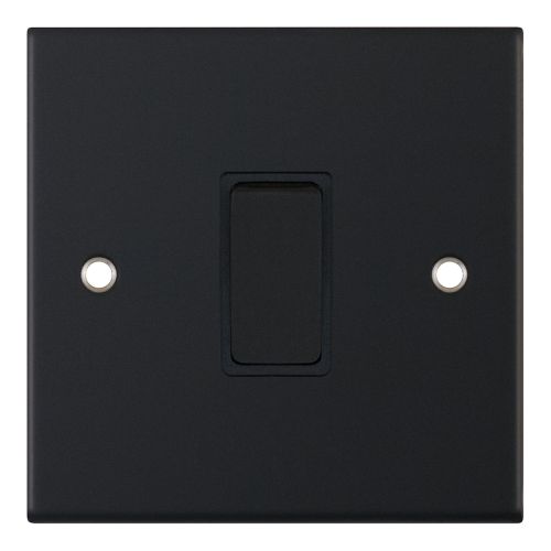 Selectric 10 Amp Plate Switch 1 Gang 2 Way Matt Black