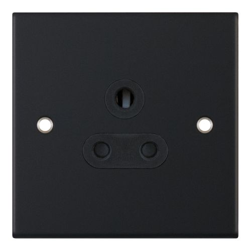 Selectric 5 Amp Round Pin Socket 3 Pin Unswitched Matt Black