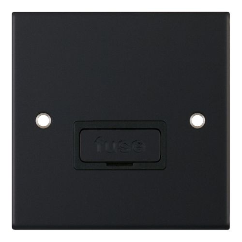 Selectric 13 Amp Fused Connection Unit Unswitched Matt Black
