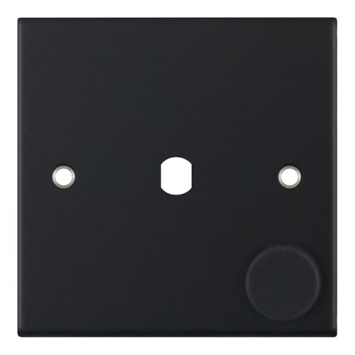 Selectric 1 Aperture Dimmer Empty Plate with Knob Matt Black