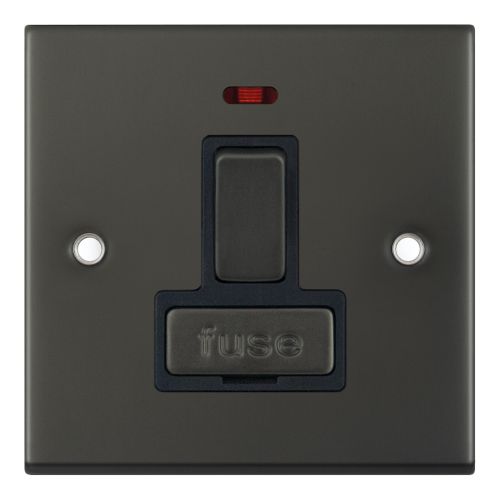 Selectric 13 Amp Fused Connection Unit with Neon DP Switched Dark Bronze  