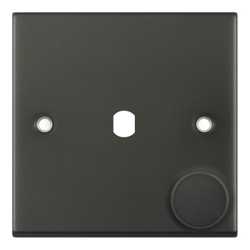 Selectric 1 Aperture Dimmer Empty Plate with Knob Dark Bronze