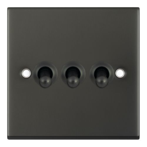 Selectric 10 Amp 3 Gang 2 Way Toggle Switch Dark Bronze 