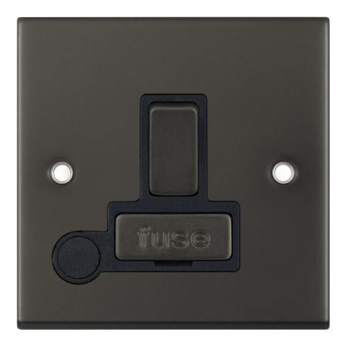 Selectric 13 Amp Fused Connection Unit DP Switched with Flex Dark Bronze
