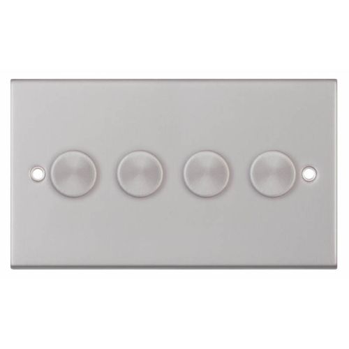 Selectric 4G 2 Way Dimmer Switch 5-100W Satin Chrome Push On/Off 