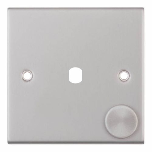 Selectric 1 Aperture Empty Dimmer with Knob Satin Chrome