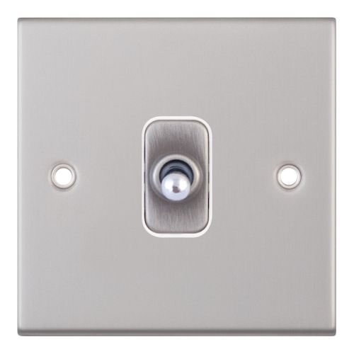Selectric 10 Amp Intermediate Toggle Switch 1 Gang Satin Chrome with Chrome Toggle