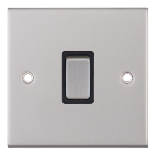 Selectric 20A DP Switch Satin Chrome Black Insert