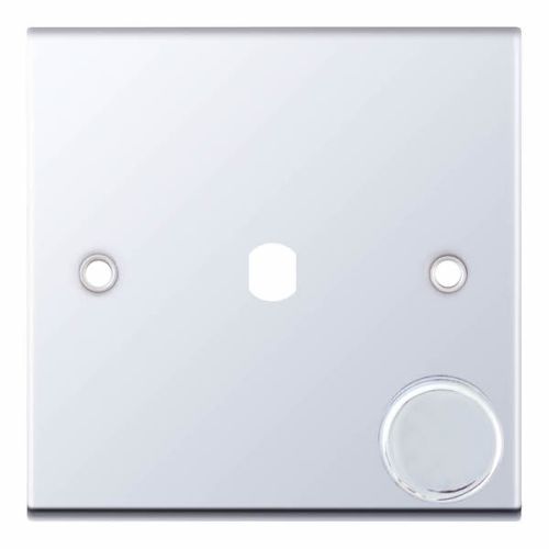 Selectric 1 Aperture Empty Dimmer with Knob Polished Chrome