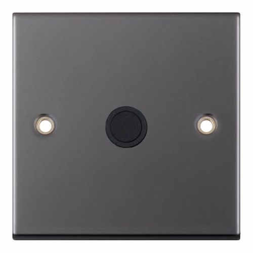 Selectric 20 Amp Cable Outlet with Centre Entry Black Nickel Black Insert