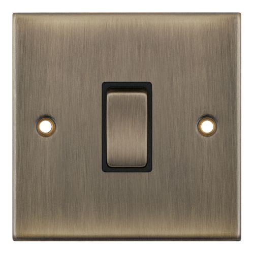 Selectric 10A Plate Switch 1 Gang 2 Way X-Rated Antique Brass