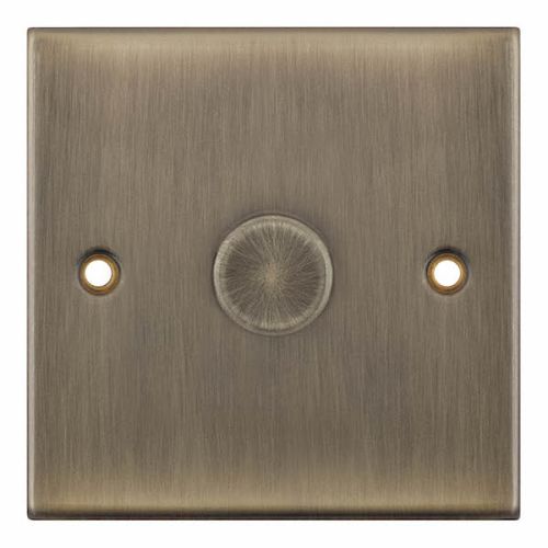 Selectric 1 Gang Dimmer Switch 5-100W Push On/Off Antique Brass