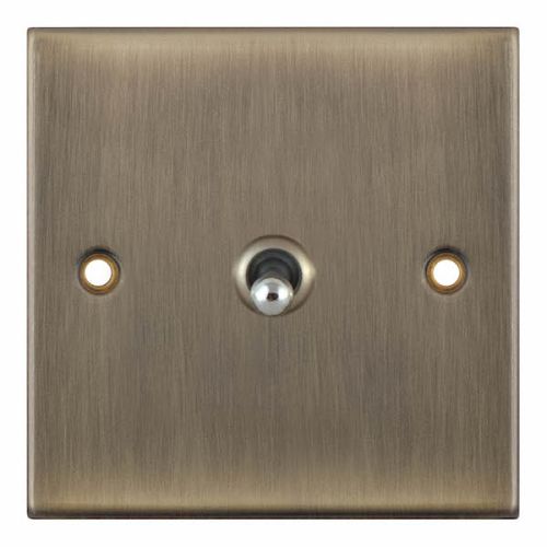 Selectric 10A Toggle Switch 1 Gang 2 Way Antique Brass
