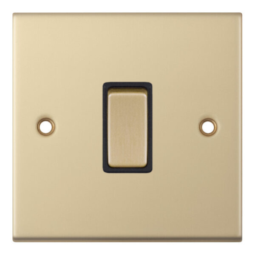 Selectric 10 Amp Plate Switch 1 Gang 2 Way X-Rated Satin Brass
