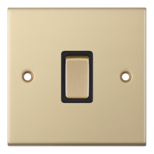 Selectric 20 Amp DP Switch Satin Brass