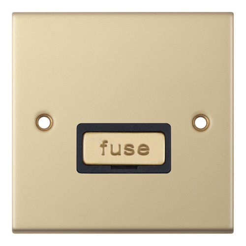 Selectric 13 Amp Fused Connection Unit Unswitched Satin Brass