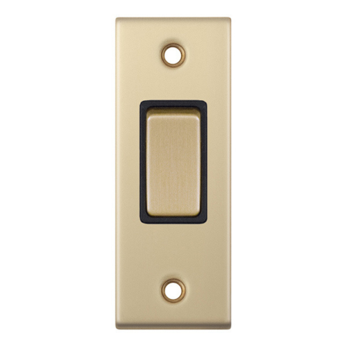 Selectric 10 Amp Architrave Switch 1 Gang 2 Way X-Rated Satin Brass