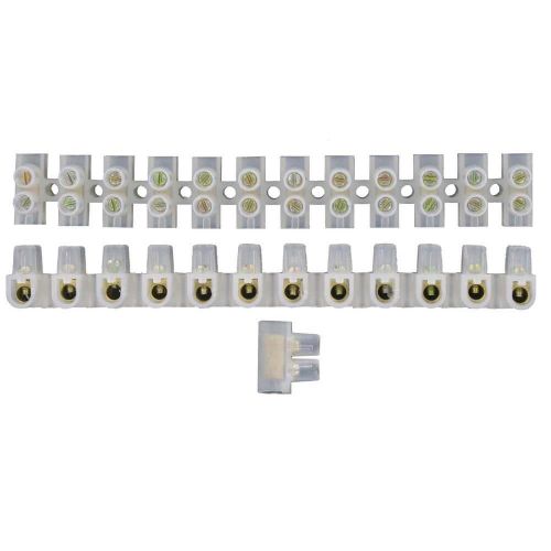 15 Amp 12 Way Strip Connector. Clear with Meteor Electrical 