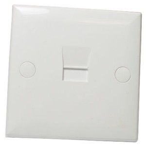 Edison 1 Gang Irish Telephone Socket 6 Wire
