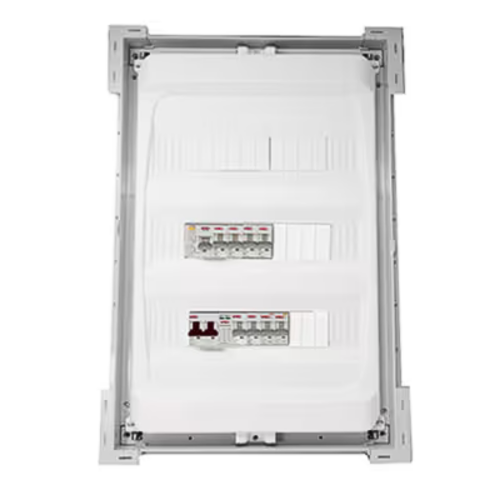 Flush Domestic Consumer Unit with Main 10kA MCB & Surge Protection 42 Mod