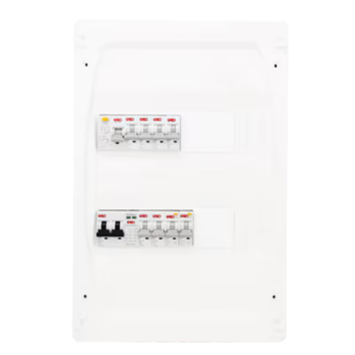 GARO Surface 2 row 24 mod main MCB 8 Way RCCB 2X RCBO Surge
