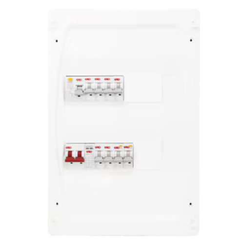 GARO Surface 2 row 24 mod main ISOL 8 Way RCCB 2X RCBO Surge