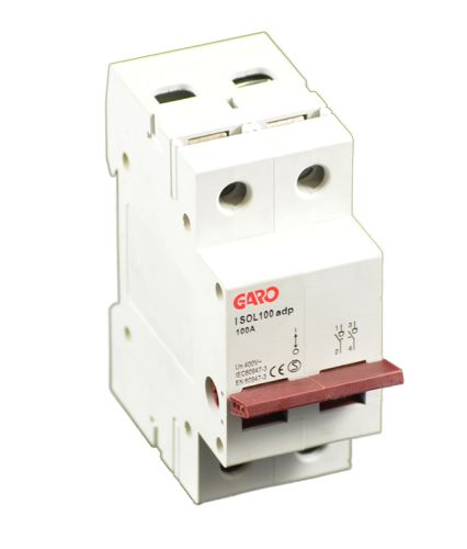 Garo 100A 2 Pole Mains Isolator Switch with Meteor Electrical 