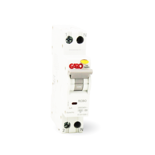 GARO 25A 6kA RCBO 1 Mod 2P 100mA B Characteristic