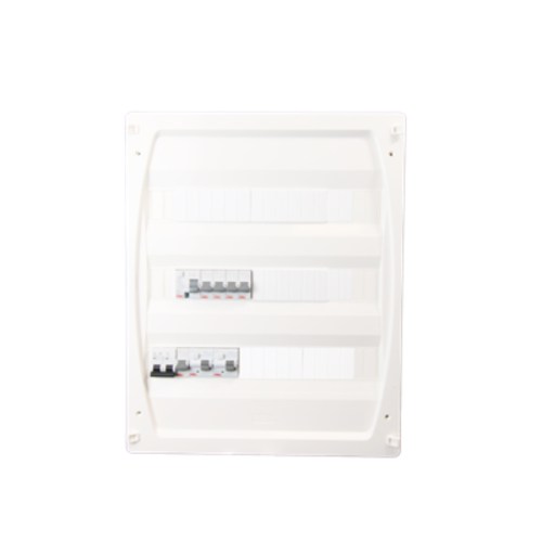 GARO Consumer Unit 3 Row Main MCB, 5 MCB, RCD, 2 RCBO
