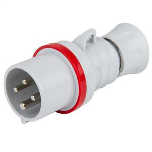 Gewiss 16A Straight Plug, 3P+E, 230V, Red