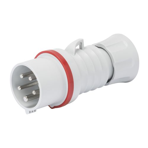 Gewiss 16A Straight Plug, 3P+E+N, 230V, Red