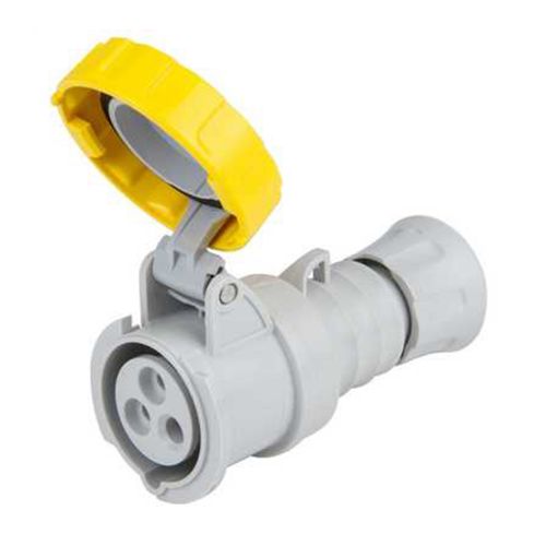 Gewiss 32A Straight Connector, 2P+E, 100V, IP67, Yellow