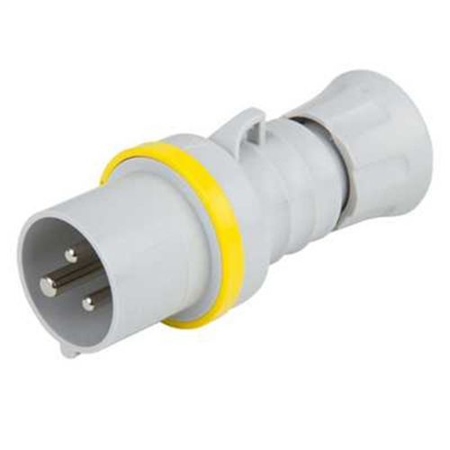 Gewiss 32A Straight Plug, 2P+E, 110V, Yellow 