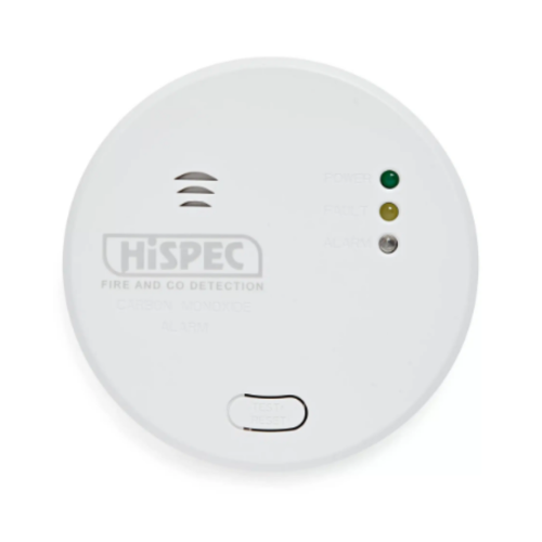 Hispec Interconnectable Fast Fix Mains Carbon Monoxide Alarm w/ 9v Battery Backup Included
