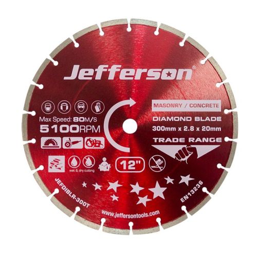 Jefferson Tools 300mm Diamond Blade Trade (Red)