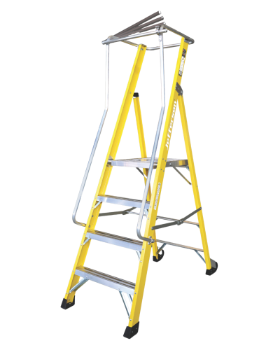 Jefferson Tools Fibreglass Platform Ladder with Handrails