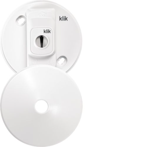 Klik 3 Pin Pre-Wired Plug-in Ceiling Rose White