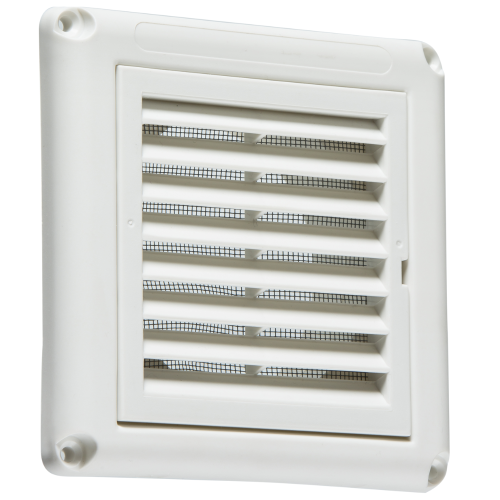Knightsbridge 100mm/4" Extractor Fan Grille with Fly Screen, White