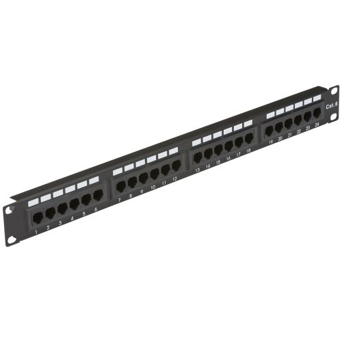 Knightsbridge 19” 1U 24-port UTP CAT6 Patch Panel by Meteor Electrical