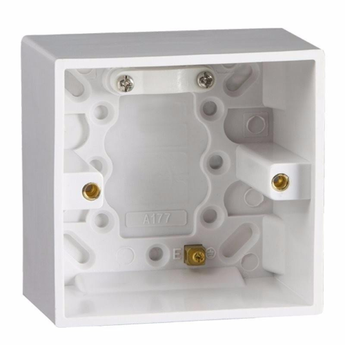 Knightsbridge 47mm Single Pattress Box with Earth Terminal