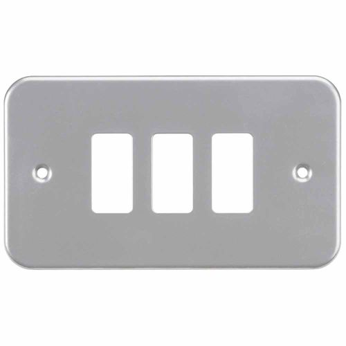 Knightsbridge Metalclad 3G grid faceplate by Meteor Electrical